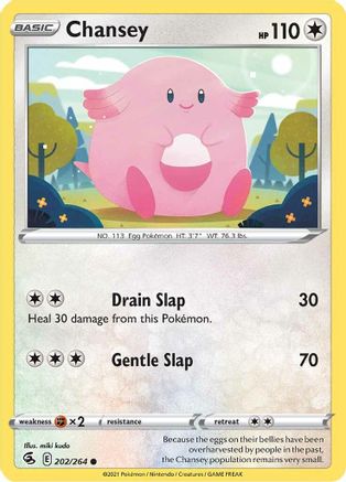 Chansey (202/264) Reverse Holofoil [Fusion Strike] - Common