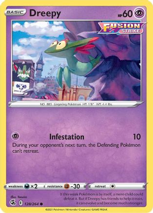 Dreepy (128/264) Reverse Holofoil [Fusion Strike] - Common