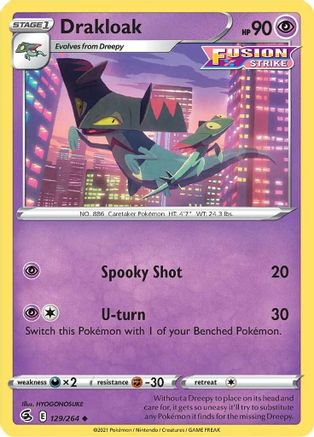 Drakloak (129/264) Reverse Holofoil [Fusion Strike] - Uncommon