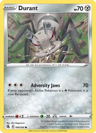 Durant (184/264) Reverse Holofoil [Fusion Strike] - Common