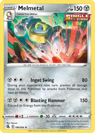 Melmetal (189/264) Holofoil [Fusion Strike] - Holo Rare