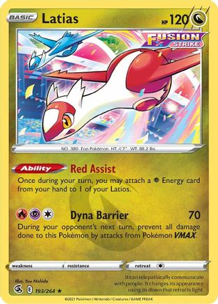 Latias (193/264) Reverse Holofoil [Fusion Strike] - Rare