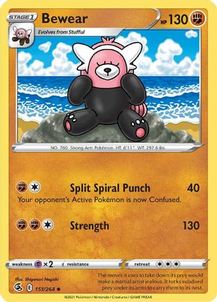 Bewear (151/264) Reverse Holofoil [Fusion Strike] - Uncommon