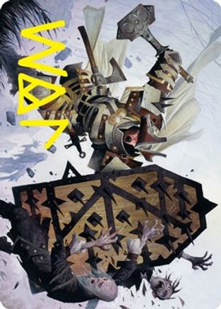 Estwald Shieldbasher Art Card (Gold-Stamped Signature) (ASVOW-009) - Art Series: Innistrad: Crimson Vow