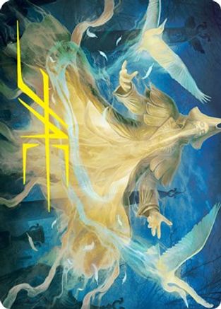 Heron-Blessed Geist Art Card (Gold-Stamped Signature) (ASVOW-013) - Art Series: Innistrad: Crimson Vow