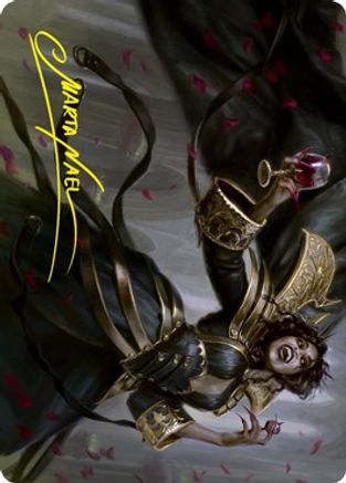 Bloodcrazed Socialite Art Card (Gold-Stamped Signature) (ASVOW-028) - Art Series: Innistrad: Crimson Vow