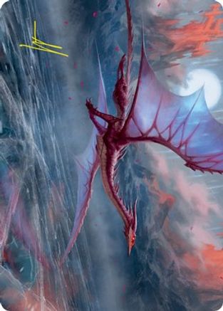 Manaform Hellkite Art Card (Gold-Stamped Signature) (ASVOW-046) - Art Series: Innistrad: Crimson Vow