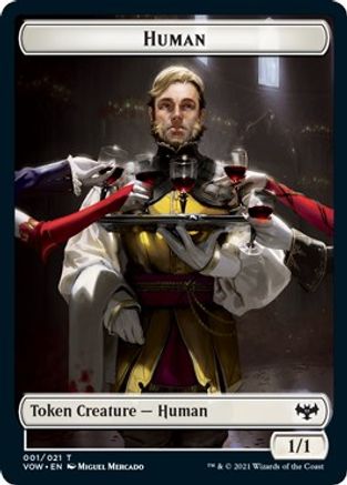 Human (001) // Spirit Cleric Double-Sided Token (VOW-1 // 4) - Innistrad: Crimson Vow Foil