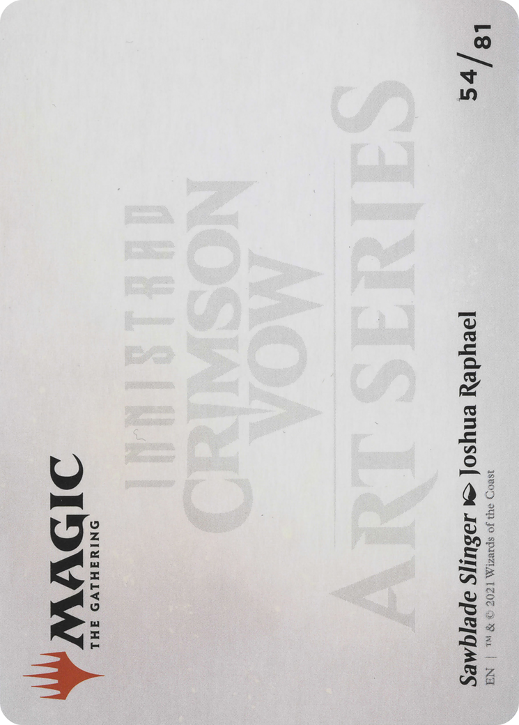 Sawblade Slinger // Sawblade Slinger (AVOW-054) - Crimson Vow Art Series (Borderless) Foil