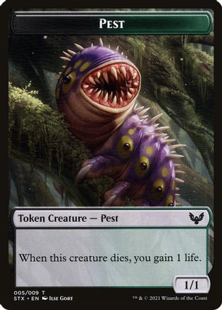 Pest (005) // Blood (017) Double-Sided Token (Challenger 2022) (UMP-5 // 17) - Unique and Miscellaneous Promos