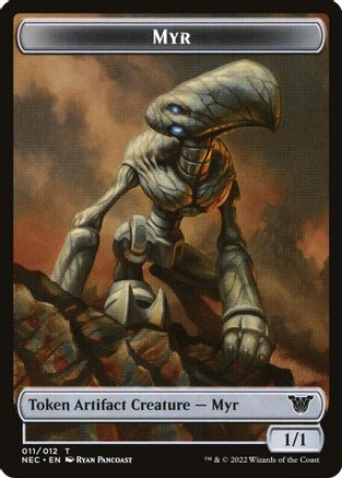 Myr // Spirit (002) Double-Sided Token (NEC-11 // 2) - Commander: Kamigawa: Neon Dynasty