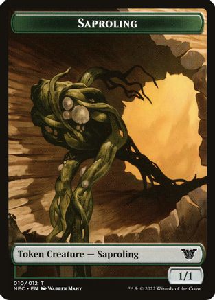 Saproling // Spirit (002) Double-Sided Token (NEC-10 // 2) - Commander: Kamigawa: Neon Dynasty