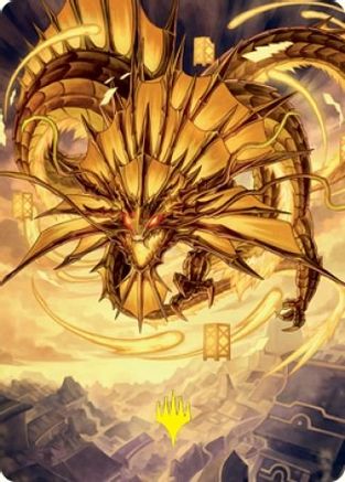Ao, the Dawn Sky Art Card (46/81) (Gold-Stamped Signature) (ASNEO-046) - Art Series: Kamigawa: Neon Dynasty