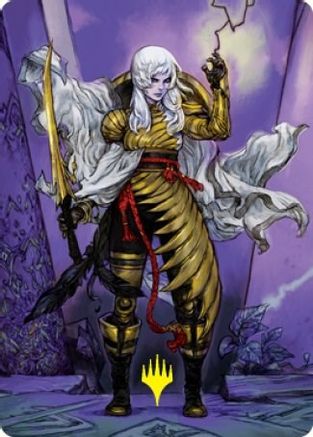 The Wandering Emperor Art Card (49/81) (Gold-Stamped Signature) (ASNEO-049) - Art Series: Kamigawa: Neon Dynasty