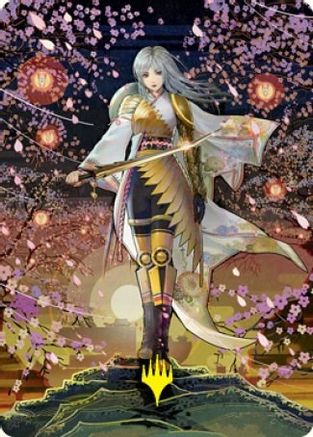 The Wandering Emperor Art Card (50/81) (Gold-Stamped Signature) (ASNEO-050) - Art Series: Kamigawa: Neon Dynasty