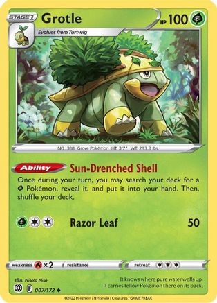 Grotle (007/172) Reverse Holofoil [Brilliant Stars] - Uncommon