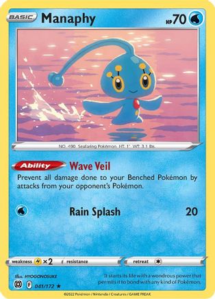 Manaphy (041/172) Reverse Holofoil [Brilliant Stars] - Rare