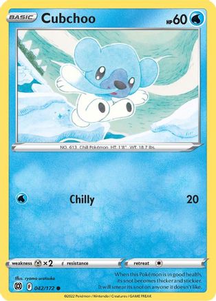 Cubchoo (042/172) Reverse Holofoil [Brilliant Stars] - Common