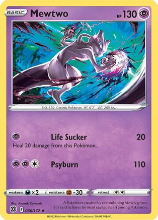 Mewtwo (056/172) Reverse Holofoil [Brilliant Stars] - Rare