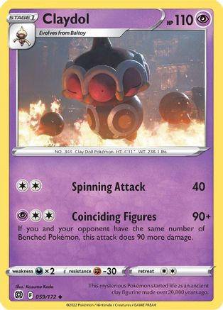 Claydol (059/172) Reverse Holofoil [Brilliant Stars] - Uncommon