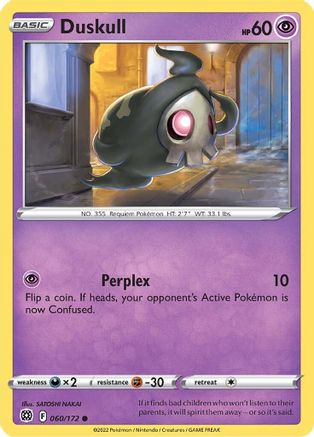 Duskull (060/172) Reverse Holofoil [Brilliant Stars] - Common