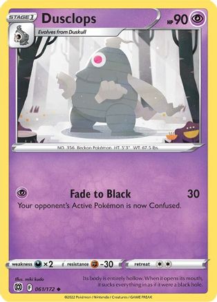 Dusclops (061/172) Reverse Holofoil [Brilliant Stars] - Uncommon