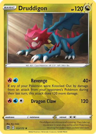 Druddigon (113/172) Reverse Holofoil [Brilliant Stars] - Rare