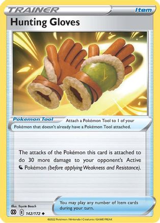 Hunting Gloves (142/172) Reverse Holofoil [Brilliant Stars] - Uncommon