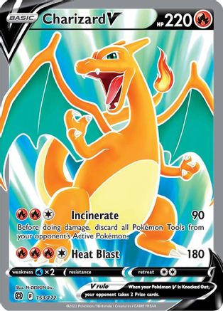 Charizard V (Full Art) (153/172) Holofoil [Brilliant Stars] - Ultra Rare