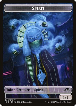 Spirit (002) // Spirit (011) Double-sided Token (NEO-2 // 11) - Kamigawa: Neon Dynasty Foil