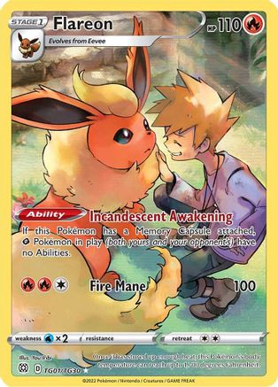 Flareon (TG01/30) Holofoil [Brilliant Stars Trainer Gallery] - Ultra Rare