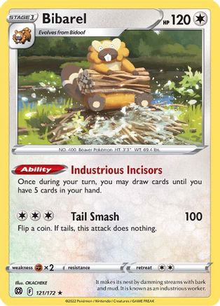 Bibarel (121/172) [Deck Exclusives] - Rare