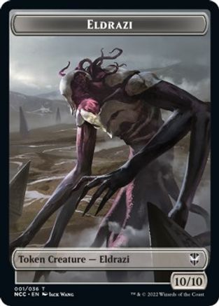 Eldrazi // Human Soldier Double-Sided Token (NCC-1 // 8) - Commander: Streets of New Capenna