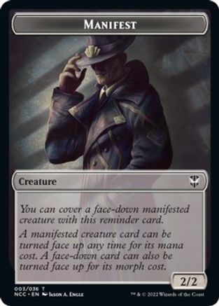 Manifest // Copy Double-Sided Token (NCC-3 // 1) - Commander: Streets of New Capenna