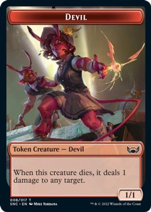 Devil // Spirit Double-sided Token (SNC-8 // 3) - Streets of New Capenna Foil