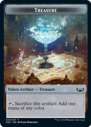 Treasure (013) // Angel Double-Sided Token (SNC-13 // 2) - Streets of New Capenna Foil
