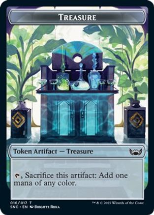 Treasure (016) // Citizen Double-Sided Token (SNC-16 // 12) - Streets of New Capenna Foil