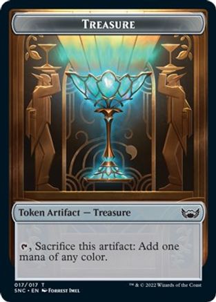 Treasure (017) // Citizen Double-Sided Token (SNC-17 // 12) - Streets of New Capenna Foil
