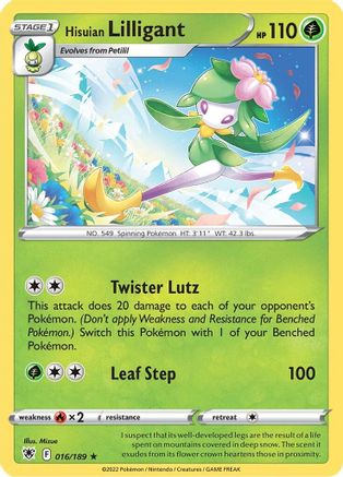 Hisuian Lilligant (016/189) Reverse Holofoil [Astral Radiance] - Holo Rare