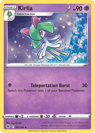Kirlia (061/189) Reverse Holofoil [Astral Radiance] - Uncommon