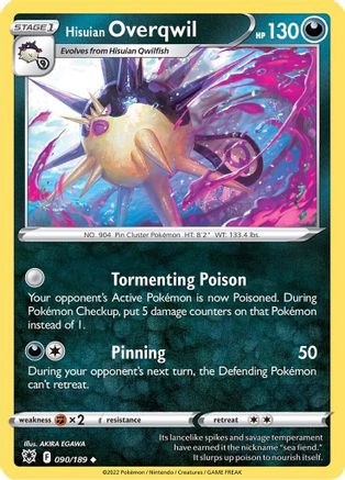 Hisuian Overqwil (090/189) Reverse Holofoil [Astral Radiance] - Uncommon