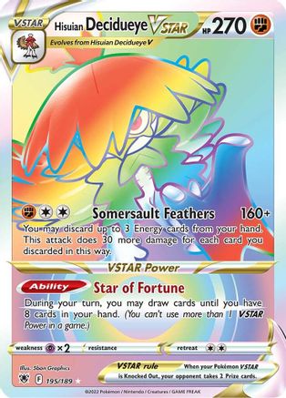Hisuian Decidueye VSTAR (Secret) (195/189) Holofoil [Astral Radiance] - Secret Rare
