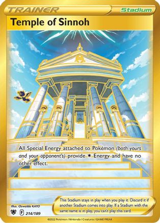 Temple of Sinnoh (Secret) (214/189) Holofoil [Astral Radiance] - Secret Rare