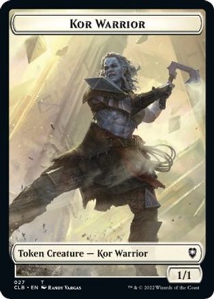 Kor Warrior // Wizard Double-Sided Token (CLB-27 // 30) - Commander Legends: Battle for Baldur's Gate