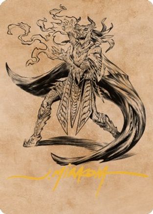 Livaan, Cultist of Tiamat Art Card (Gold-Stamped Signature) (ASCLB-055) - Art Series: Commander Legends: Battle for Baldur's Gate