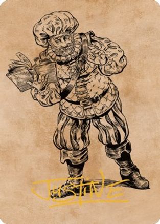 Volo, Itinerant Scholar Art Card (Gold-Stamped Signature) (ASCLB-048) - Art Series: Commander Legends: Battle for Baldur's Gate