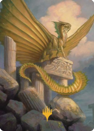 Ancient Gold Dragon Art Card (5/81) (Gold-Stamped) (ASCLB-005) - Art Series: Commander Legends: Battle for Baldur's Gate