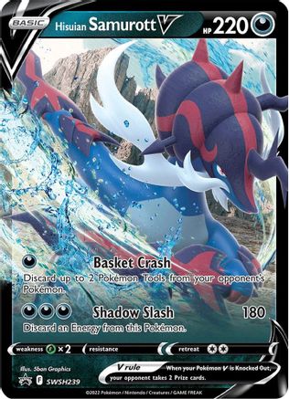 Hisuian Samurott V (SWSH239/307) Holofoil [SWSH Sword & Shield Promo Cards] - Promo
