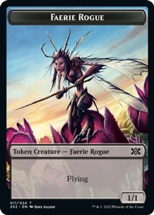 Faerie Rogue // Angel Double-Sided Token (2X2-11 // 3) - Double Masters 2022 Foil