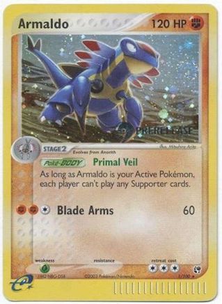 Armaldo (Prerelease) (001/100) Holofoil [Miscellaneous Cards & Products] - Promo